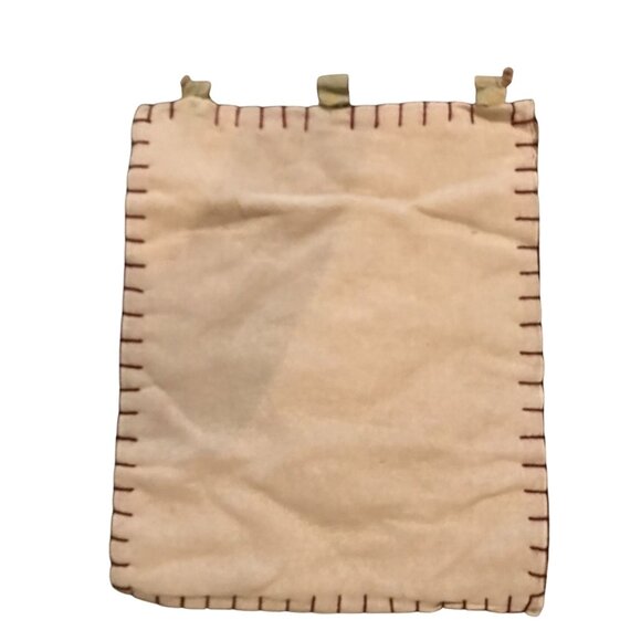 Vintage Handmade Christmas Advent Calendar Wall Hanging 21"x18" With Santa Desig - Picture 2 of 6